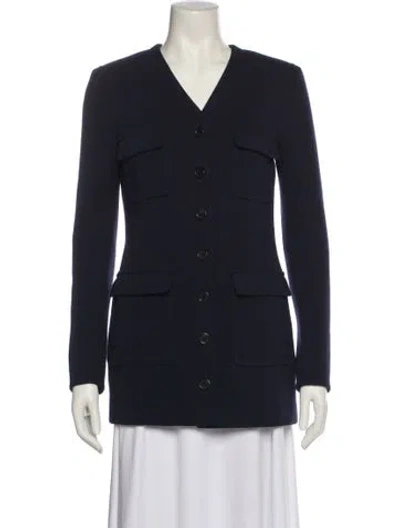 Pre-owned Saint Laurent Wool Jacket In Blue