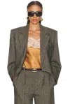 Saint Laurent Wool Jacket In Brown