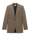 Saint Laurent Wool Blazer In Brown