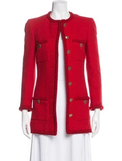 Pre-owned Saint Laurent Wool Jacket In Red