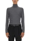 Saint Laurent Gray Wool Turtleneck