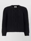 Saint Laurent Wool Sweater With Processing In Black
