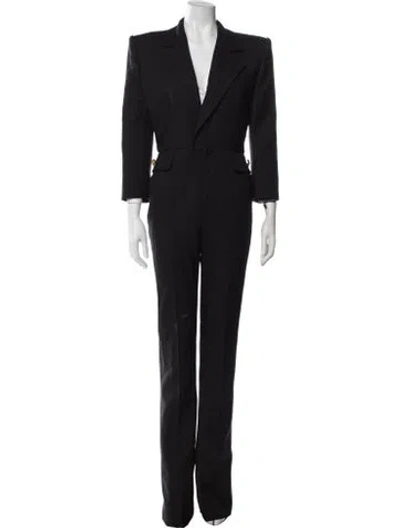 Pre-owned Saint Laurent Wool Jumpsuit W/ Tags In Black