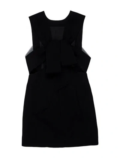 Pre-owned Saint Laurent Wool Knee-length Dress In Black