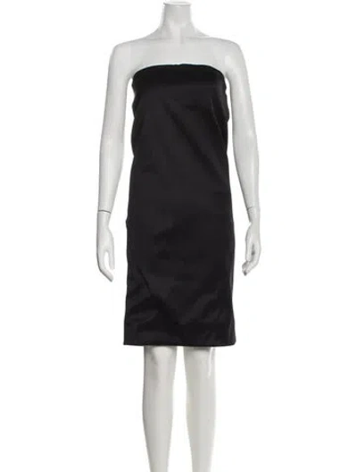Pre-owned Saint Laurent Wool Knee-length Dress W/ Tags In Black