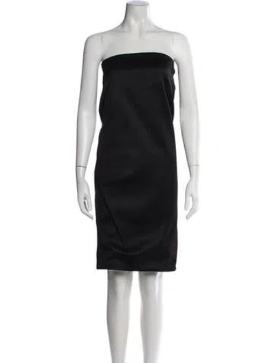 Pre-owned Saint Laurent Wool Knee-length Dress W/ Tags In Black