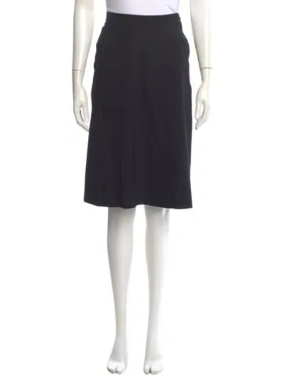 Pre-owned Saint Laurent Wool Knee-length Skirt In Blue