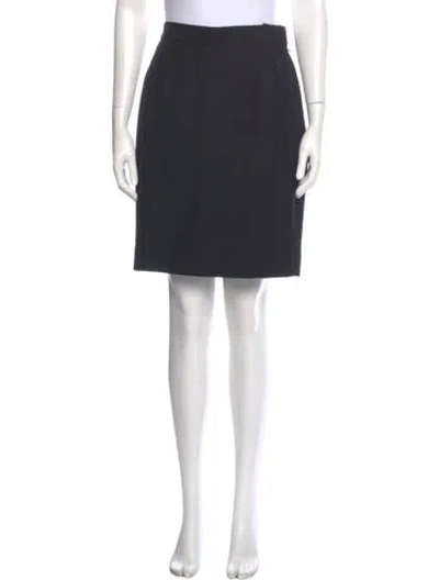 Pre-owned Saint Laurent Wool Knee-length Skirt In Blue