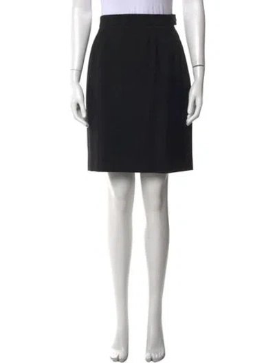 Pre-owned Saint Laurent Wool Knee-length Skirt In Blue