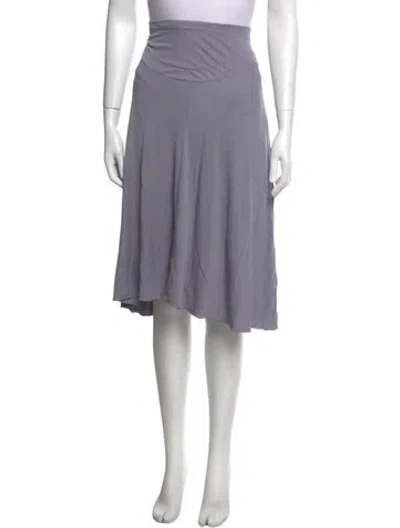 Pre-owned Saint Laurent Wool Knee-length Skirt In Gray