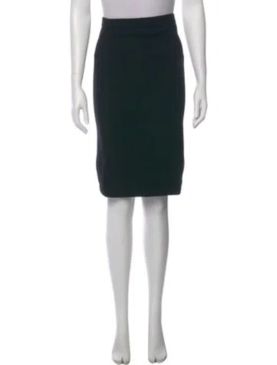 Pre-owned Saint Laurent Wool Knee-length Skirt In Green