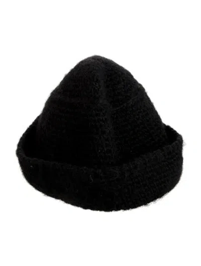 Pre-owned Saint Laurent Wool Knit Beanie In Black