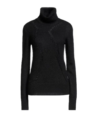 Saint Laurent Wool Knit Turtleneck Sweater In Black