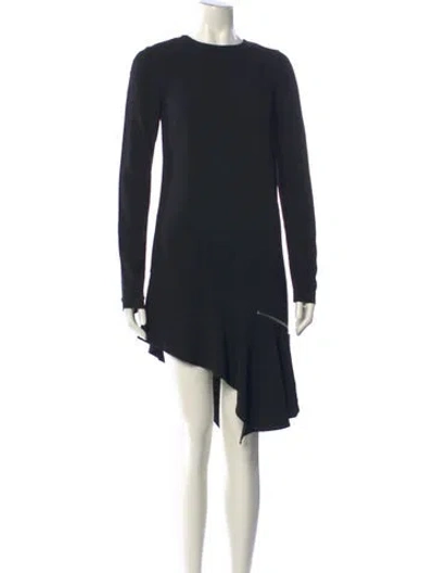 Pre-owned Saint Laurent Wool Midi Length Dress In Black