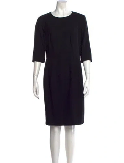 Pre-owned Saint Laurent Wool Midi Length Dress In Blue