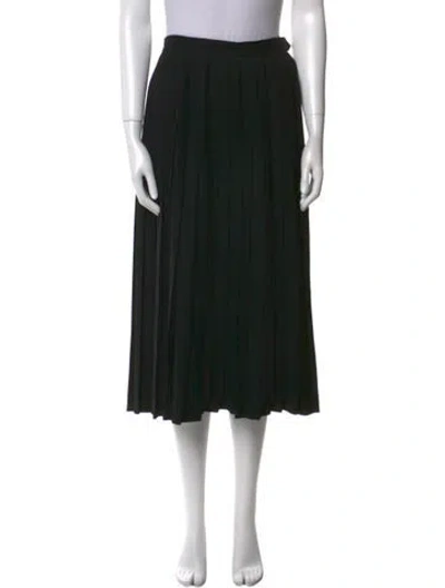 Pre-owned Saint Laurent Wool Midi Length Skirt In Black