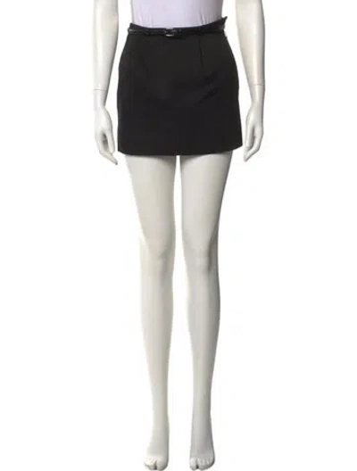 Pre-owned Saint Laurent Wool Midi Length Skirt In Black