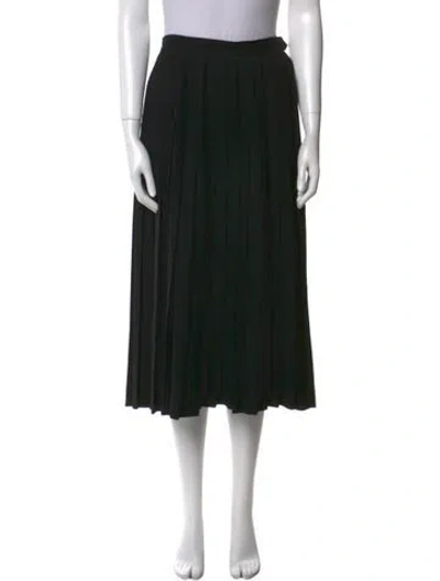 Pre-owned Saint Laurent Wool Midi Length Skirt In Black