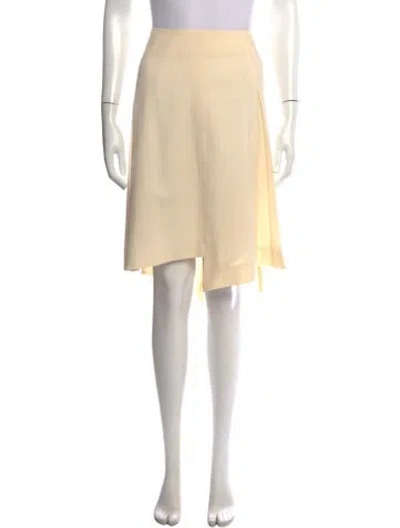 Pre-owned Saint Laurent Wool Midi Length Skirt In Neutrals