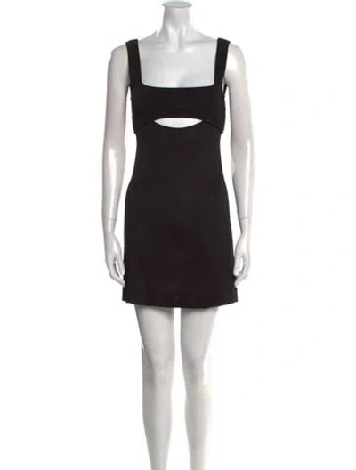 Pre-owned Saint Laurent Wool Mini Dress In Black