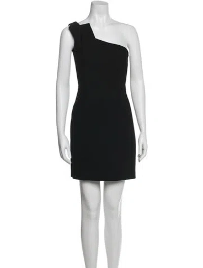 Pre-owned Saint Laurent Wool Mini Dress In Black