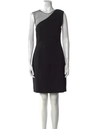 Pre-owned Saint Laurent Wool Mini Dress In Black