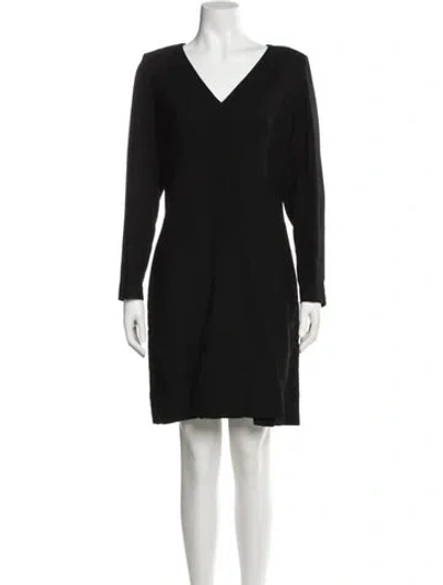 Pre-owned Saint Laurent Wool Mini Dress In Black