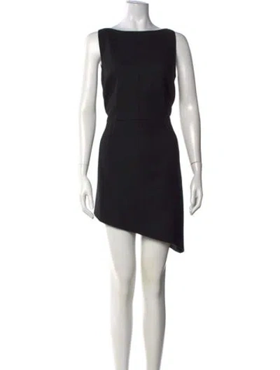Pre-owned Saint Laurent Wool Mini Dress In Black