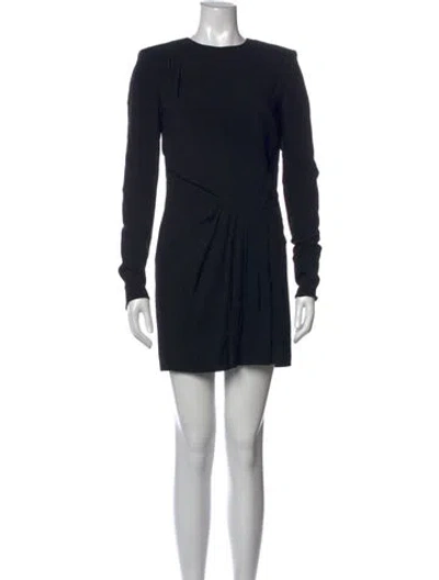 Pre-owned Saint Laurent Wool Mini Dress In Black