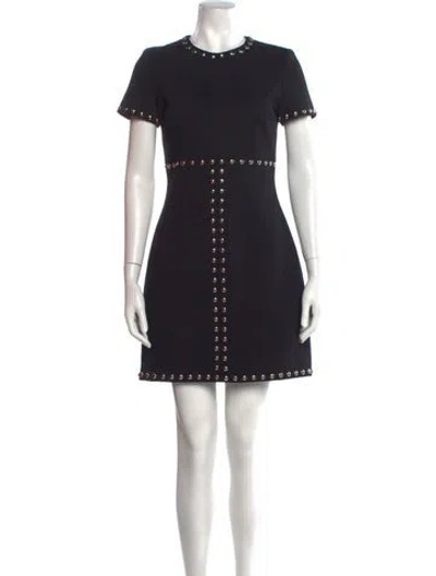 Pre-owned Saint Laurent Wool Mini Dress In Black