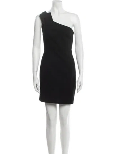 Pre-owned Saint Laurent Wool Mini Dress In Black
