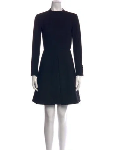 Pre-owned Saint Laurent Wool Mini Dress In Black