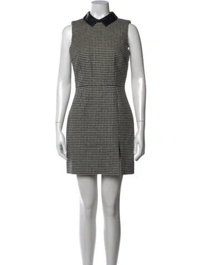 Pre-owned Saint Laurent Wool Mini Dress In Grey