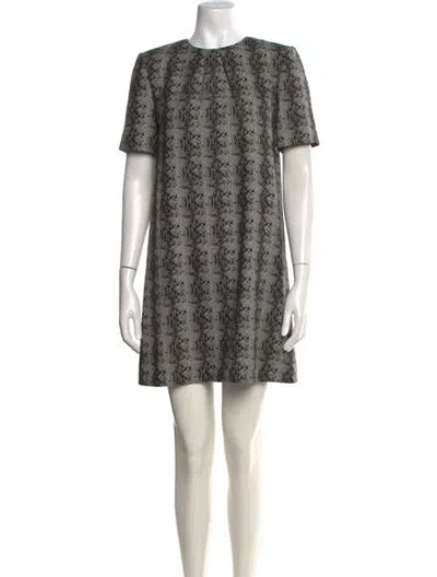 Pre-owned Saint Laurent Wool Mini Dress In Multi