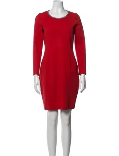 Pre-owned Saint Laurent Wool Mini Dress In Red