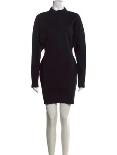 Pre-owned Saint Laurent Wool Mini Dress W/ Tags In Black
