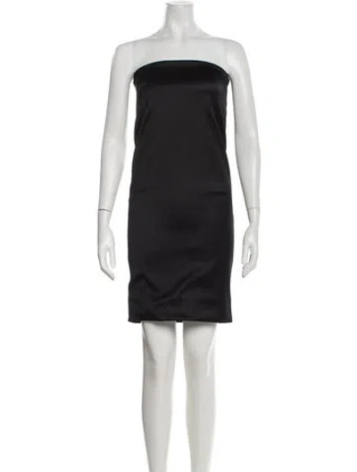 Pre-owned Saint Laurent Wool Mini Dress W/ Tags In Black