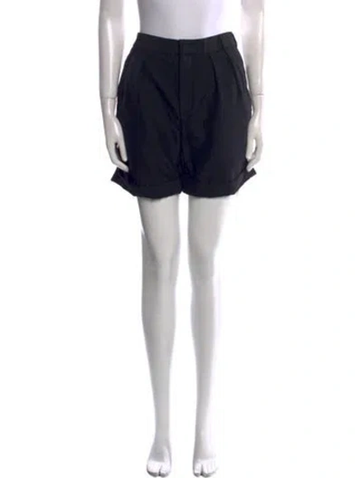 Pre-owned Saint Laurent Wool Mini Shorts In Black