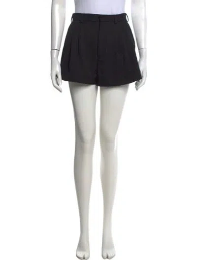 Pre-owned Saint Laurent Wool Mini Shorts In Black