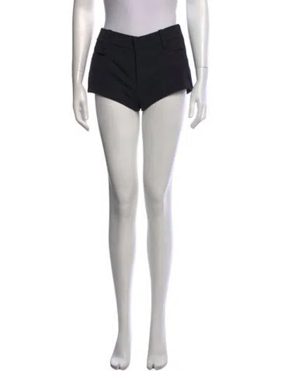 Pre-owned Saint Laurent Wool Mini Shorts In Black