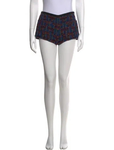 Pre-owned Saint Laurent Wool Mini Shorts In Blue