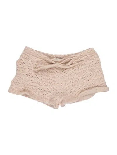 Pre-owned Saint Laurent Wool Mini Shorts In Pink
