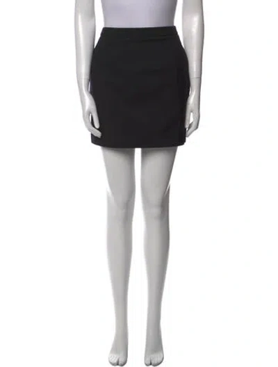 Pre-owned Saint Laurent Wool Mini Skirt In Black