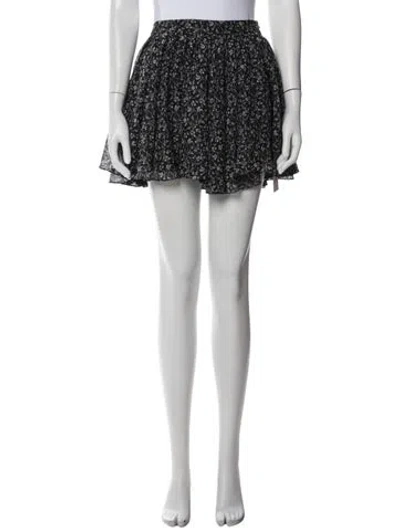 Pre-owned Saint Laurent Wool Mini Skirt In Black