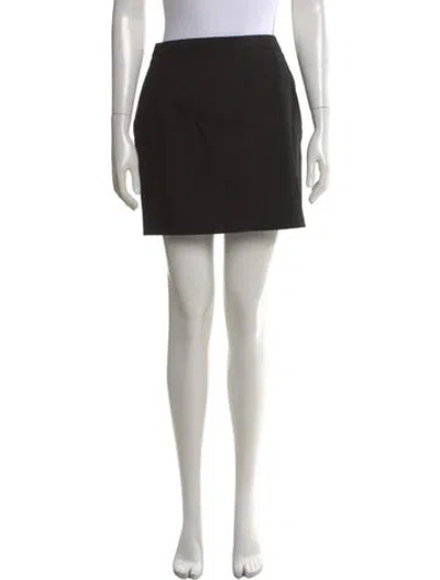 Pre-owned Saint Laurent Wool Mini Skirt In Black