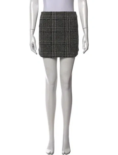 Pre-owned Saint Laurent Wool Mini Skirt In Black