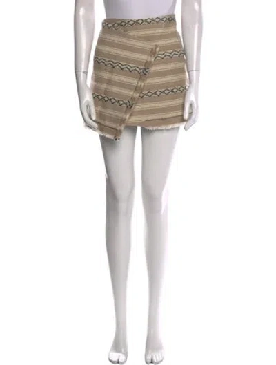 Pre-owned Saint Laurent Wool Mini Skirt In Brown