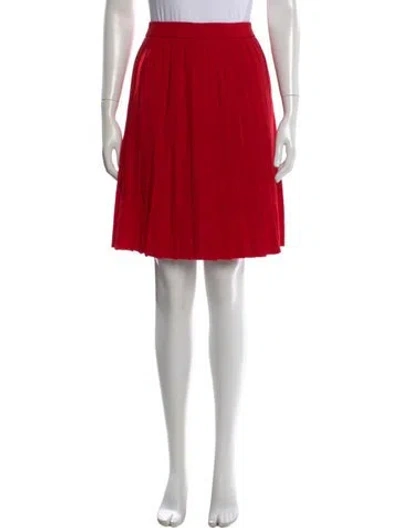 Pre-owned Saint Laurent Wool Mini Skirt In Red
