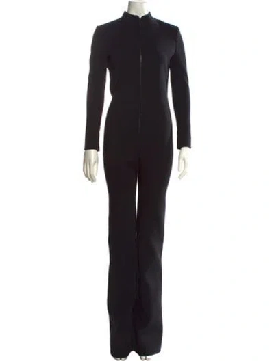 Pre-owned Saint Laurent Wool Mock Neck Jumpsuit In Black