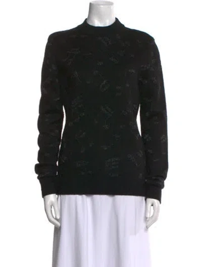 Pre-owned Saint Laurent Wool Mock Neck Sweater In Black